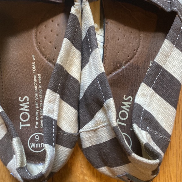 Toms canvas striped flats - Picture 3 of 4